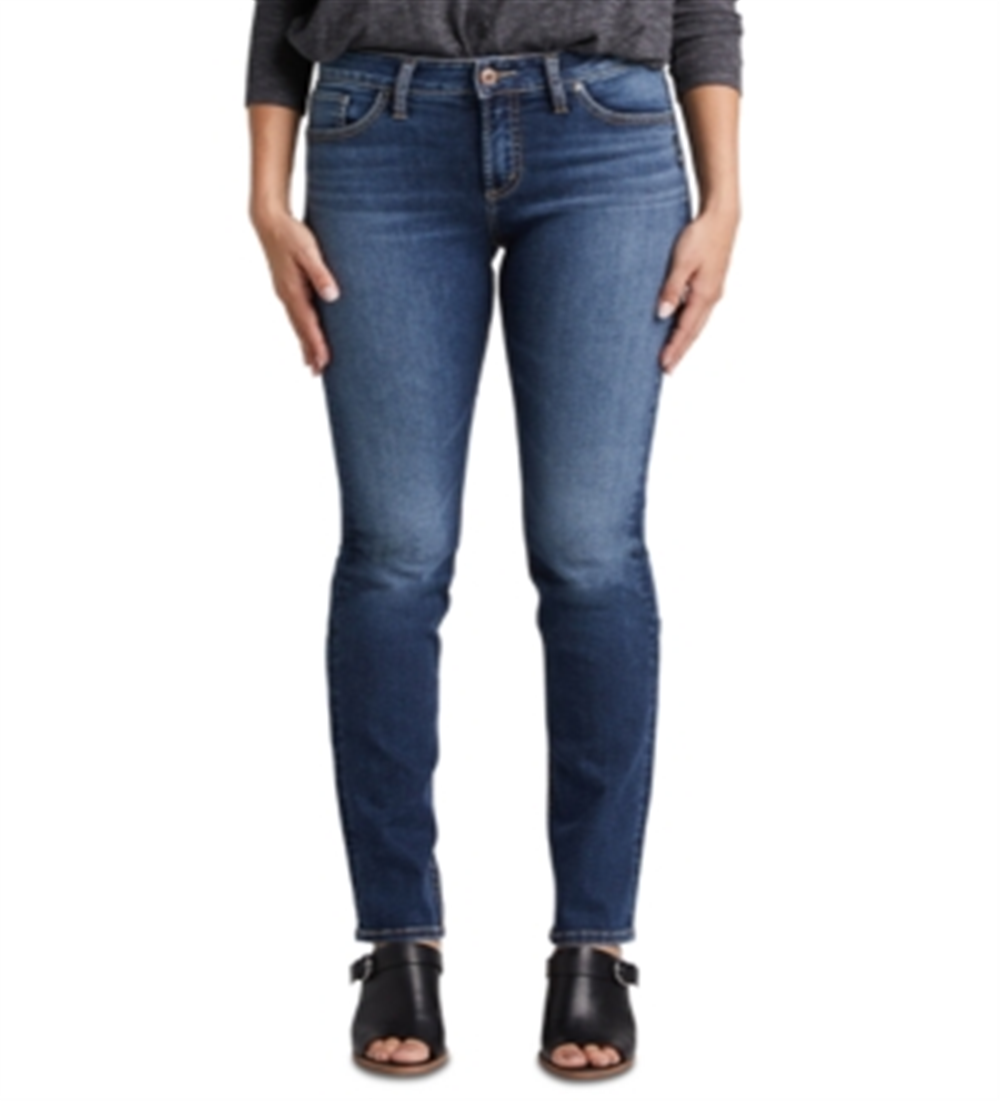 Silver Jeans Co. Women's Avery Straight Leg Jeans Blue Size 24