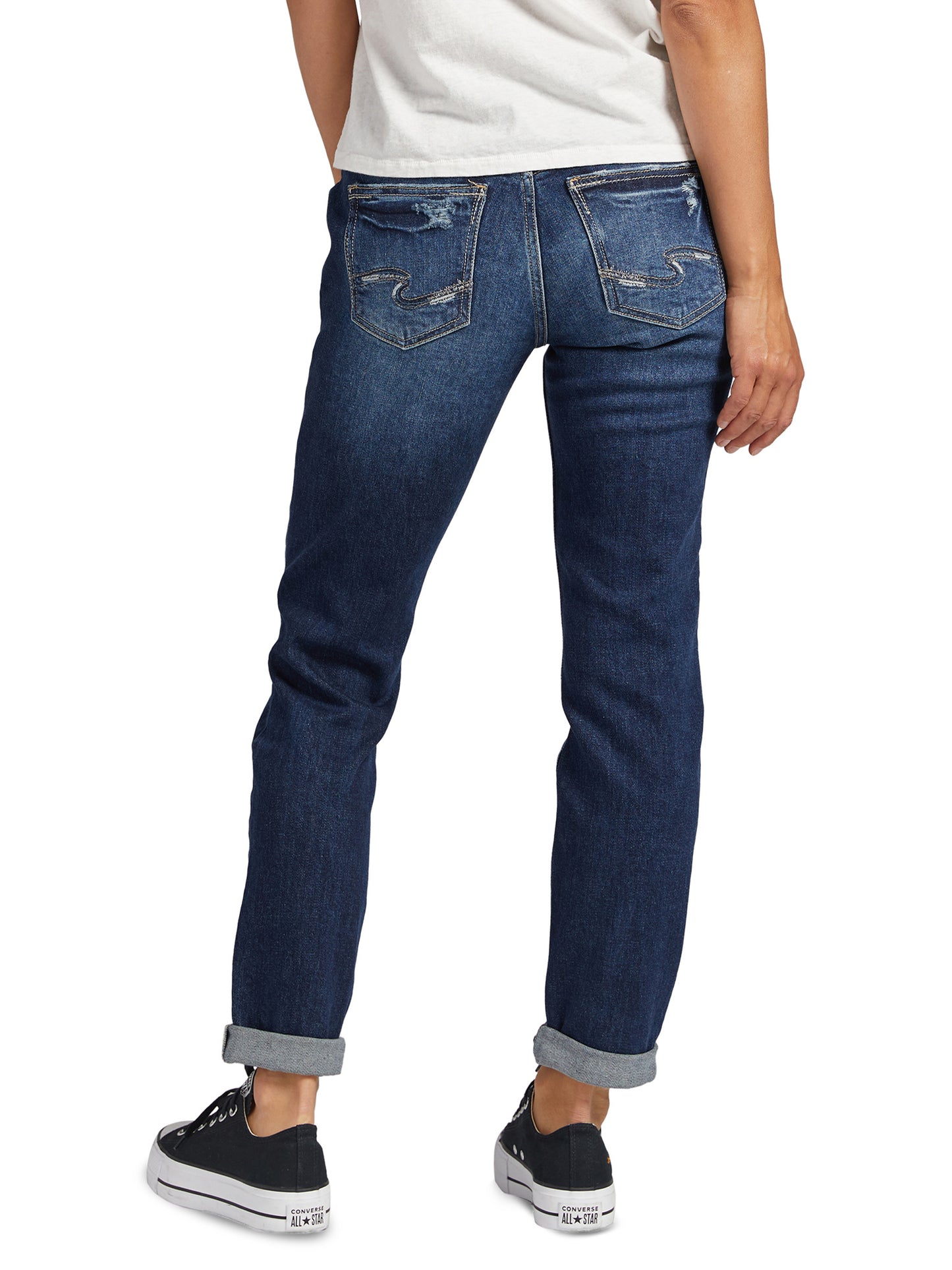 Silver Jeans Co. Women's Slim Leg Boyfriend Jeans Blue Size 31X29