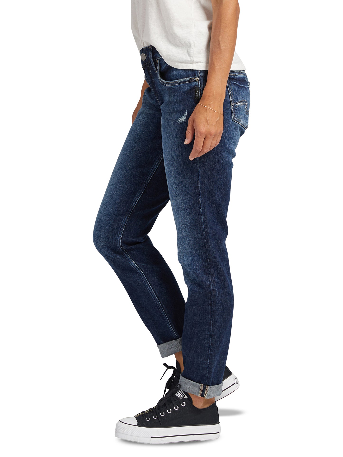 Silver Jeans Co. Women's Slim Leg Boyfriend Jeans Blue Size 31X29