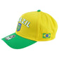Brazil Brasil Country Soccer Futbol Green Yellow Adjustable KV Sports Hat Cap