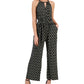 JPR Studio Women's Tie Waist Halter Jumpsuit Black Size Medium