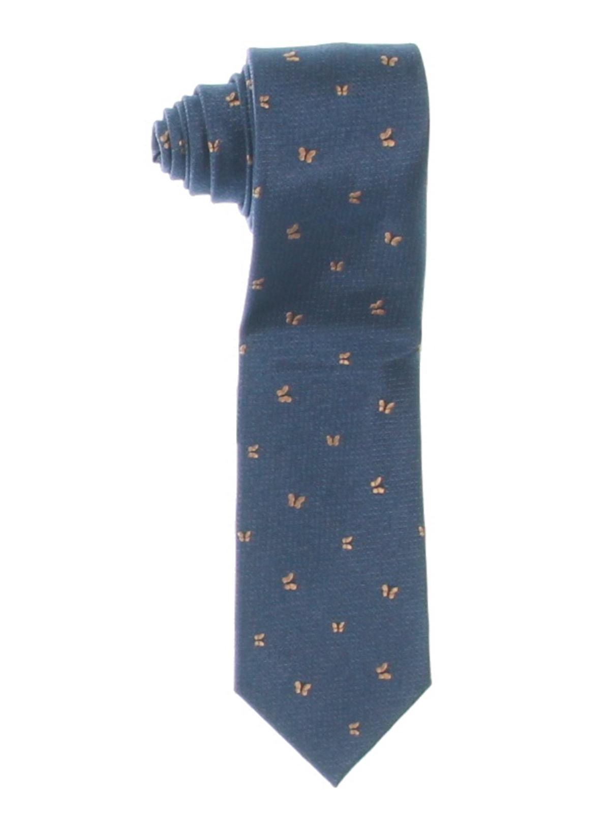 Tommy Hilfiger Men's Butterfly Silk Business Office Neck Tie Blue Size Regular