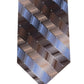 Van Heusen Men's Hawk Geometric Slimneck Tie Silk Brown Size Regular