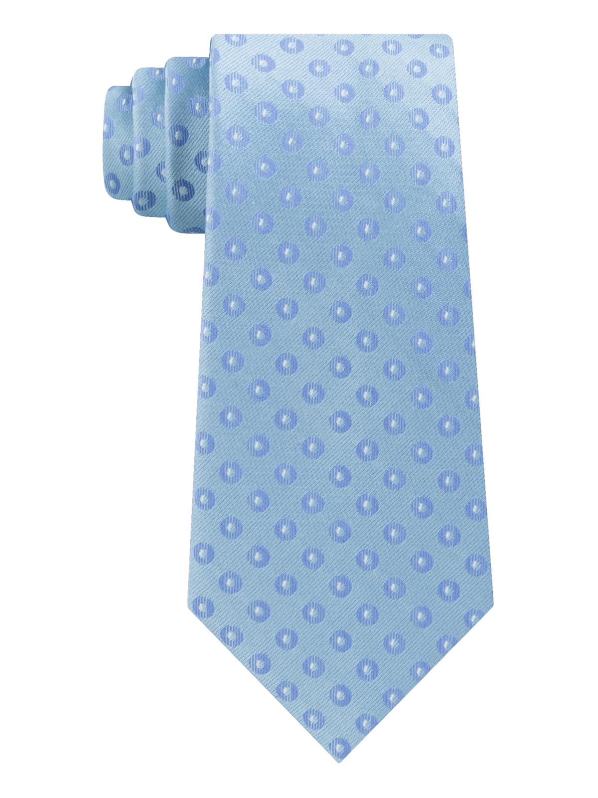 Kenneth Cole Reaction Men's Brandon Silk Blend Pattern Neck Tie Blue Size Regular