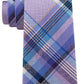 Tommy Hilfiger Men's Barbecue Plaid Silk Tie Purple Size Regular