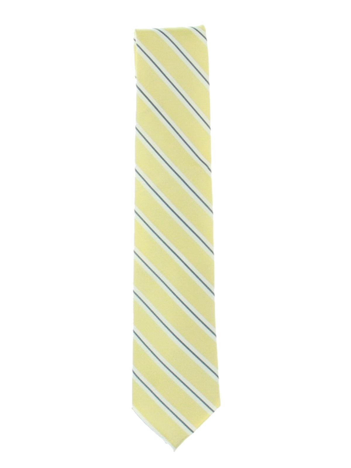 Tommy Hilfiger Men's Dallas Silk Striped Neck Tie Yellow Size Regular