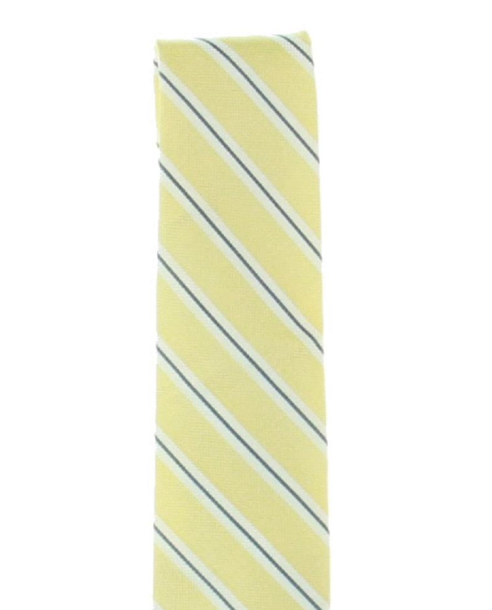 Tommy Hilfiger Men's Dallas Silk Striped Neck Tie Yellow Size Regular