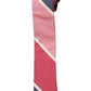 Clavin Klein Men's Silk Cotton Stripe Skinny Neck Tie Pink Size Regular