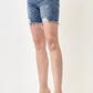 Risen - Distressed High Rise Thigh Shorts - Plus