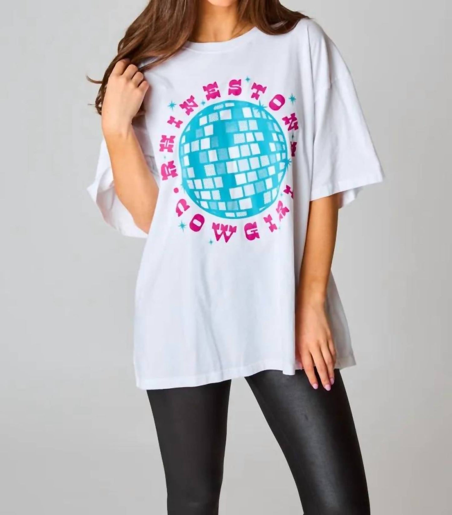 Buddylove - Marshall Rhinestone Cowgirl Oversized Tee