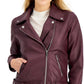 Coffeeshop Junior's Faux Leather Moto Jacket Red Size X-Large