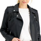Coffeeshop Junior's Faux Leather Fringe Moto Jacket Black Size X-Small