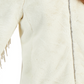 Coffeeshop Junior's Hooded Fringe Faux Coat White Size Medium