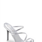 BLACK SUEDE STUDIO Cindy Stiletto Sandal in Silver Nappa Leather Size 8.5Us