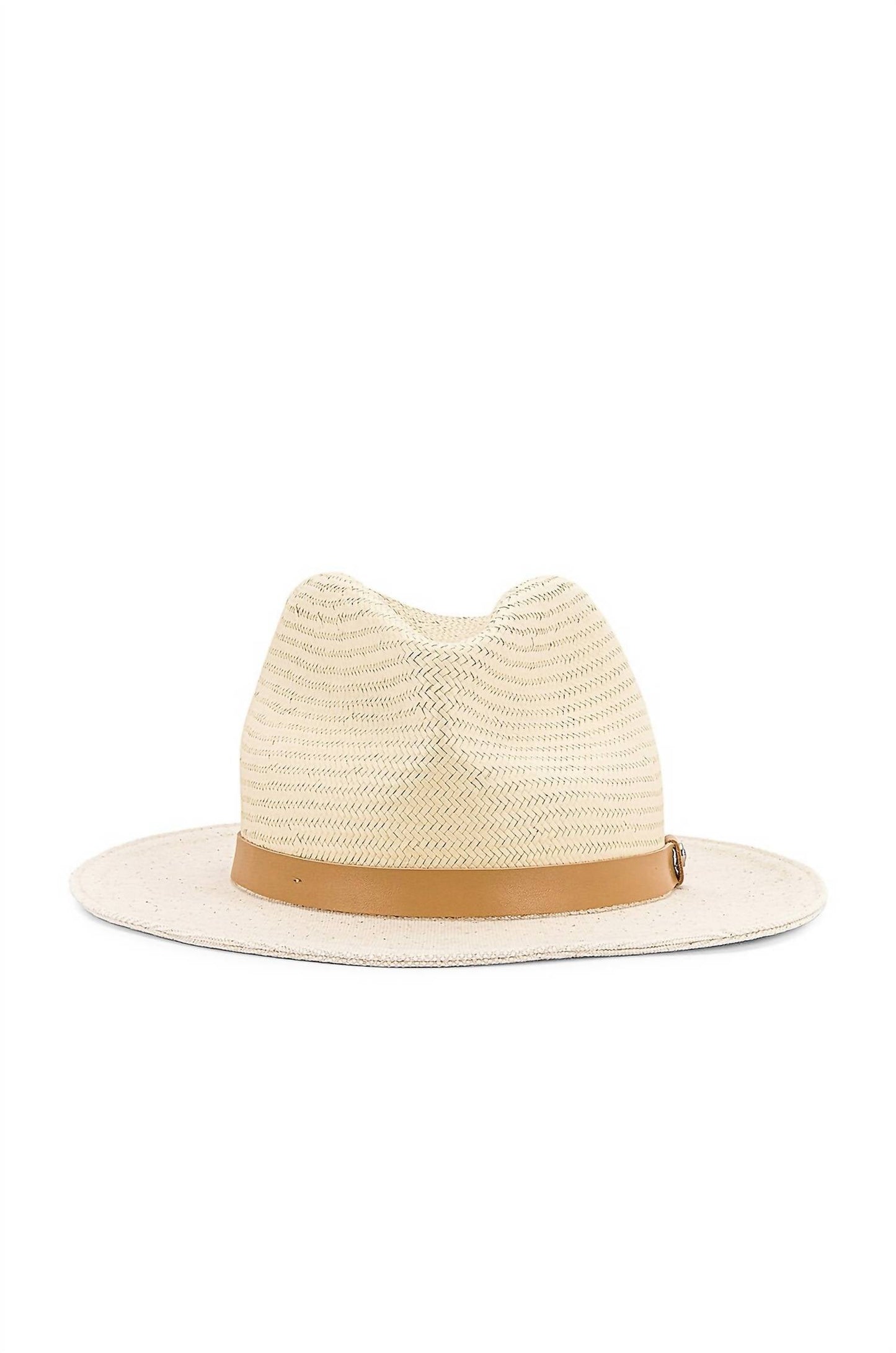 Rag & Bone - Women's Fedorah Brim Leather Trim Straw Hat
