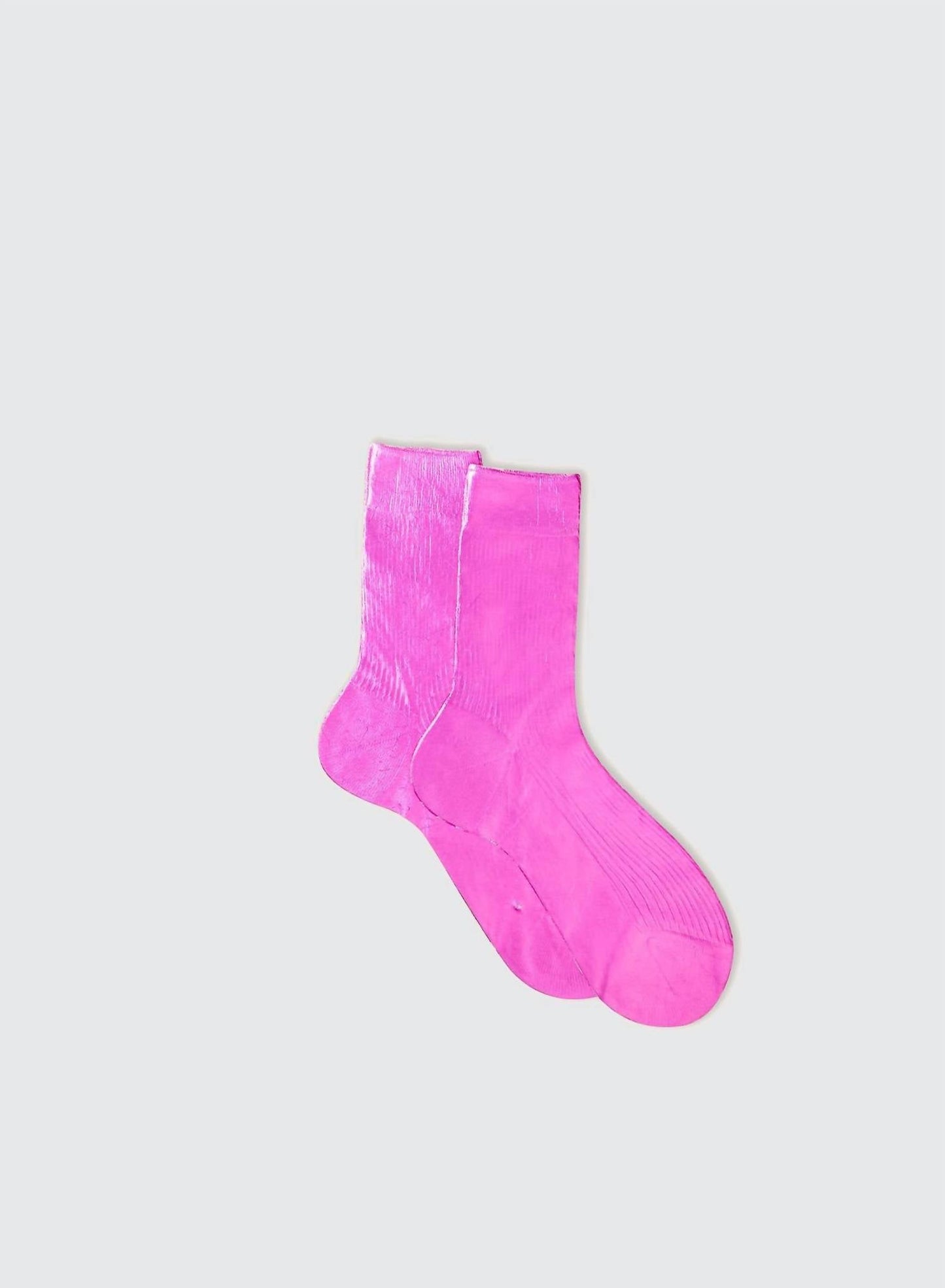 Maria La Rosa - Women's One Ribbed Laminated Metallic Socks