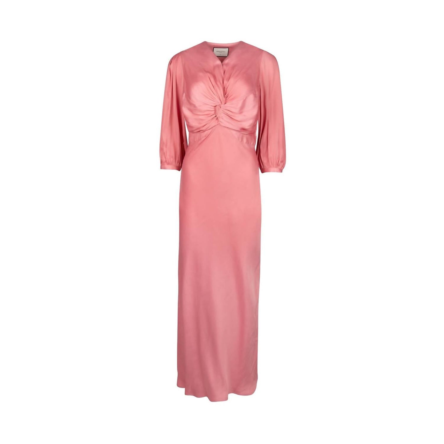 Mima Rosso - Twist Front Silky Maxi Dress