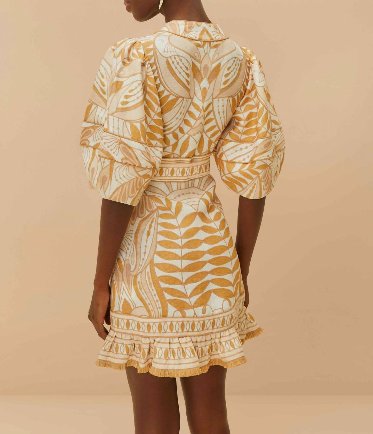 Farm Rio - Lace Nature Short Sleeve Mini Dress