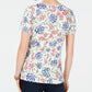 Karen Scott Women's Printed T-Shirt White Size Small