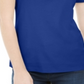 Karen Scott Women's Short Sleeve Scoop Neck Top Blue Size Small