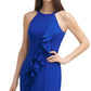 Vince Camuto Women's Halter Bodycon Dress Blue