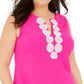 Jessica Howard Women's Applique Shift Dress Pink Size 14W