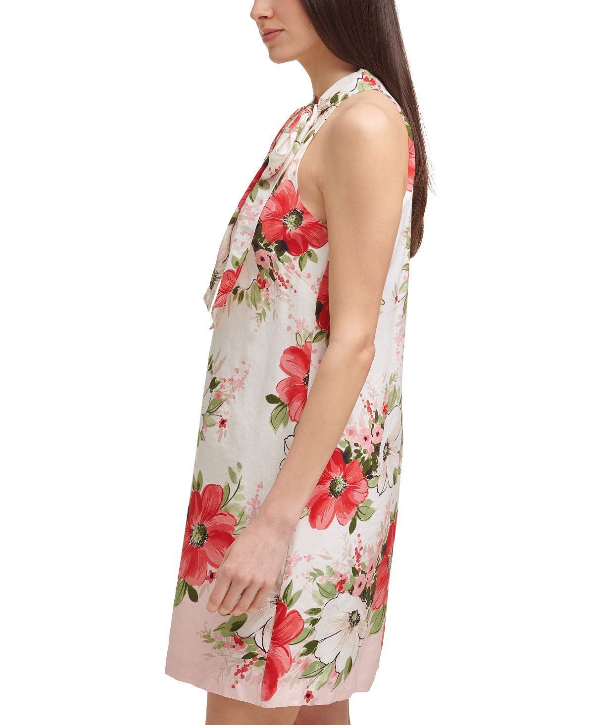 Vince Camuto Women's Floral Print Shift Dress Pink Size 6