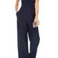 Vince Camuto Women's Cap Sleeve V Neck Evening Wide Leg Jumpsuit Blue Size 4