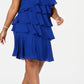 Jessica Howard Women's Chiffon Tiered Dress Blue Size 20W