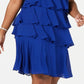 Jessica Howard Women's Chiffon Tiered Dress Blue Size 20W