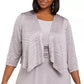 Jessica Howard Women's Midi Dress & Glitter Animal Print Jacket Gray Size 18W