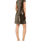 Vince Camuto Women's Metallic Sheath Dress Black Size 12