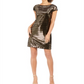 Vince Camuto Women's Metallic Sheath Dress Black Size 12