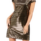 Vince Camuto Women's Metallic Sheath Dress Black Size 12
