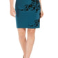Jessica Howard Women's Floral Ruched Sheath Dress Black Size 12