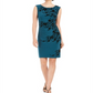 Jessica Howard Women's Floral Ruched Sheath Dress Black Size 12