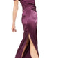 Vince Camuto Women's Off Shoulder Ruched Waist Gown Purple Size 12