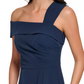 Vince Camuto Women's Ruffled Off The Shoulder Gown Navy Size 4