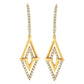 14K Yellow Gold 3/8 Cttw Double Triangle Drop and Dangle Diamond Earrings (G-H Color, SI1-SI2 Clarity)