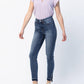 Judy Blue - High Waist Skinny Released Hem and Side Slit