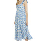Entro - Floral Midi Dress With Tie Back