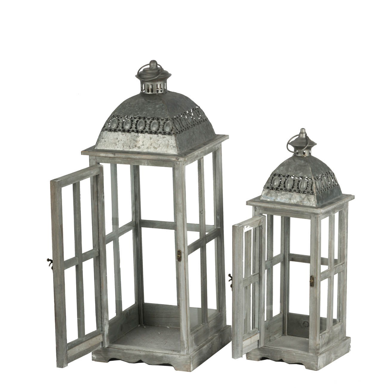 Wooden Candle Lantern Decorative Set for Indoor and Outdoor Use