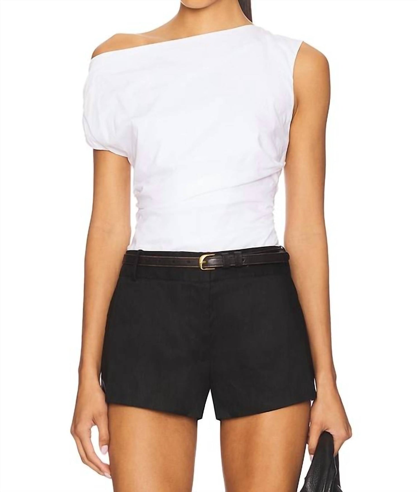 Good American - Poplin Off Shoulder Top