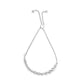 .925 Sterling Silver 1/10 Cttw Diamond Heart Link Bolo Bracelet (I-J Color, I2-I3 Clarity)