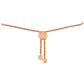 14K Rose Gold Plated .925 Sterling Silver Diamond Accent Circle and Heart Link Adjustable 6�������-10������� Bolo Bracelet
