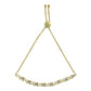 10K Yellow Gold over .925 Sterling Silver 1/10 Cttw Diamond Heart and X-Link 6â€-9â€ Adjustable Bolo Bracelet (H-I Color, I2-I3 Clarity)