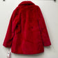 Avec Les Filles Women's Faux Fur Coat Red Size Small