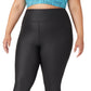 Fila Women's Night Out Leather Look 7/8 Training Leggings Black Size 3X