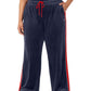 Fila Women's Valery Mid Rise Drawstring Velour Pants Blue Size 1X