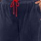 Fila Women's Valery Mid Rise Drawstring Velour Pants Blue Size 1X